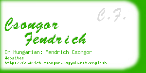 csongor fendrich business card